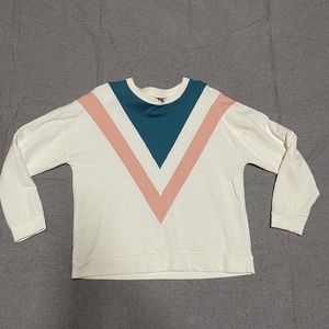 Teal and pink Crewneck